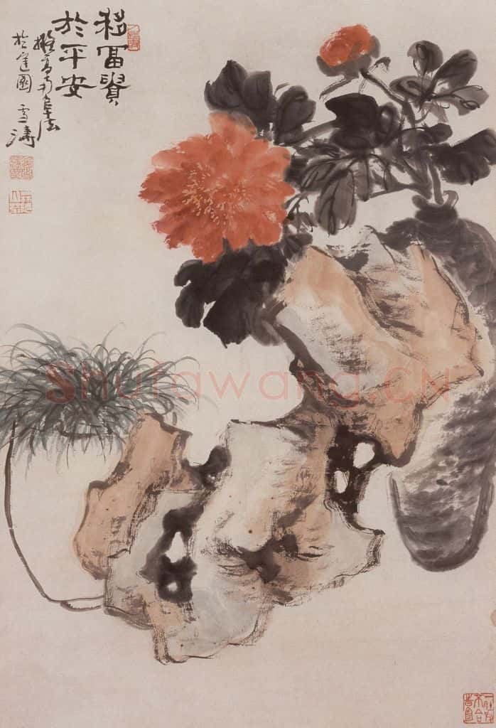 40年代 王雪涛《移富贵于平安》书画作品