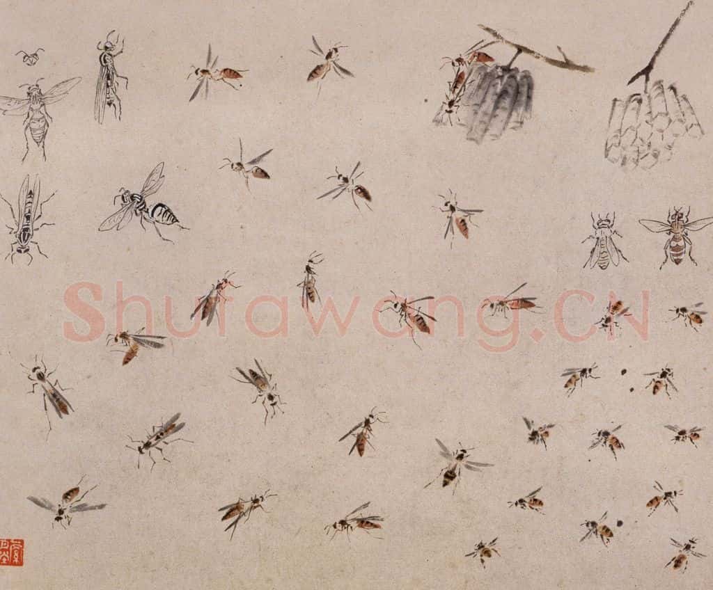 约1960年 王雪涛《草虫册页》书画作品
