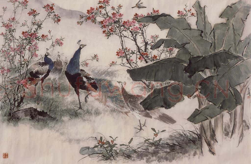 约1961年 王雪涛《云南山麓》书画作品