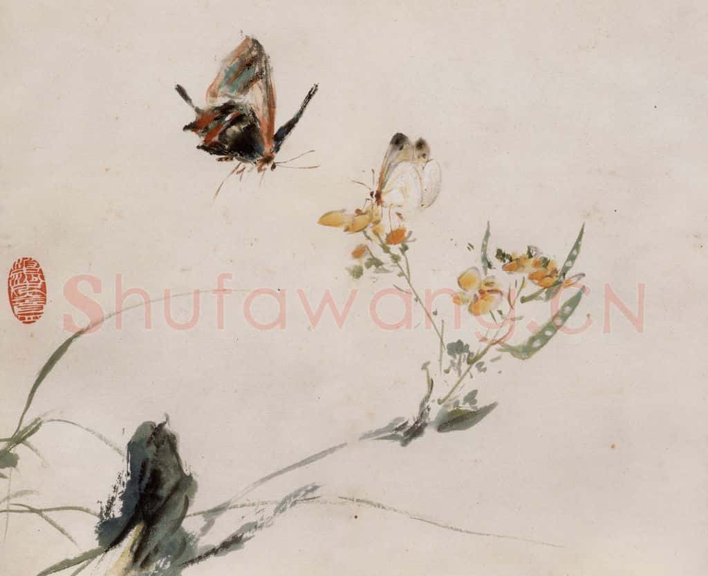 约1962年 王雪涛《草虫花卉册页》书画作品