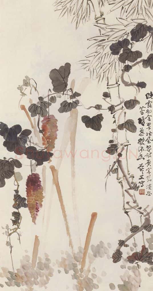  姚华《花卉图》书画作品