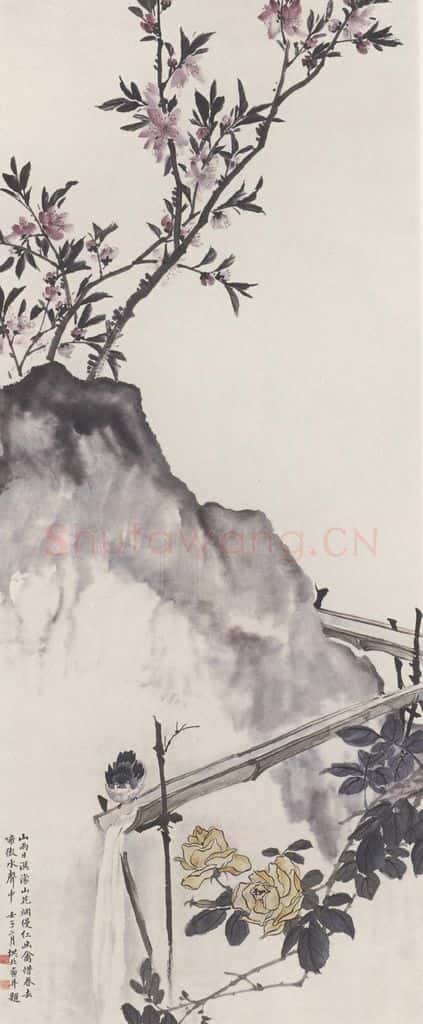 1912年 金城《花鸟图》书画作品