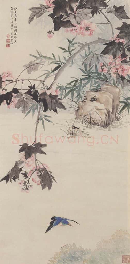 1923年 金城《花卉图》书画作品