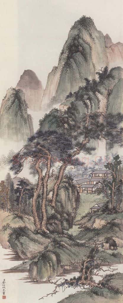 金城《山水图》书画作品