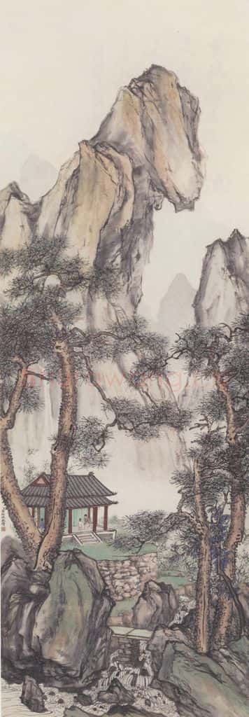  金城《山水图》书画作品