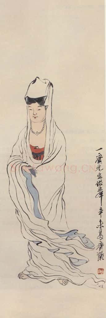 1931年 齐白石《观音图》书画作品