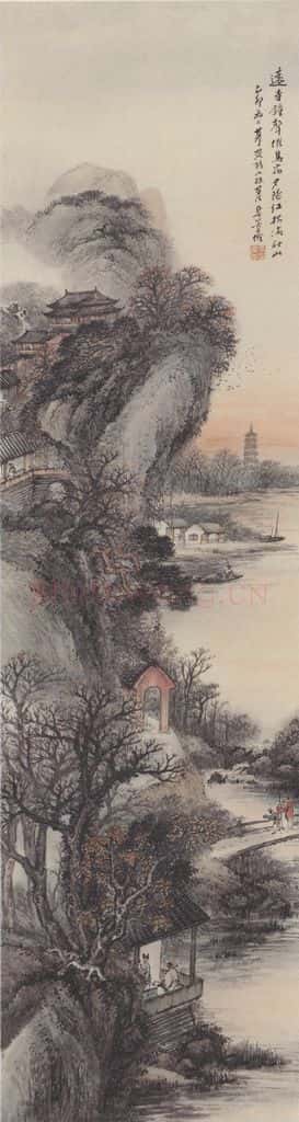 清 吴庆云《秋山图》书画作品