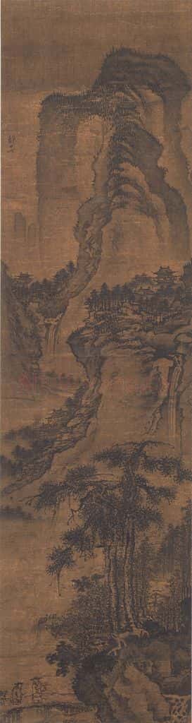 明代 戴进《山水图》书画作品