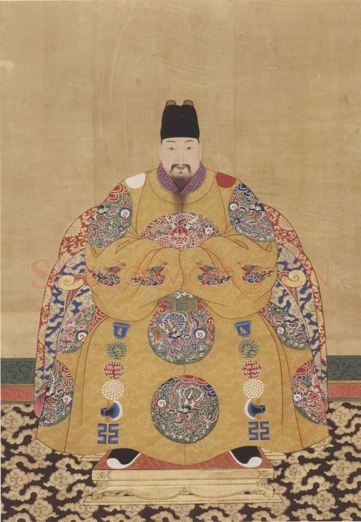明代 不详《明兴献王朱祐杬像》书画作品