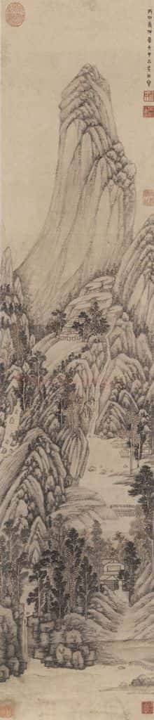 明代 吴彬《云峦秋色图》书画作品
