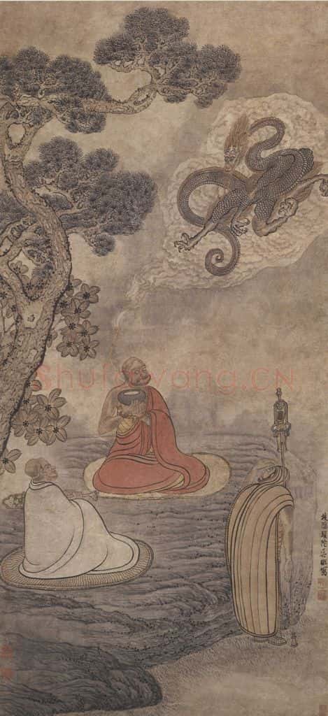 明代 吴彬《罗汉图》书画作品