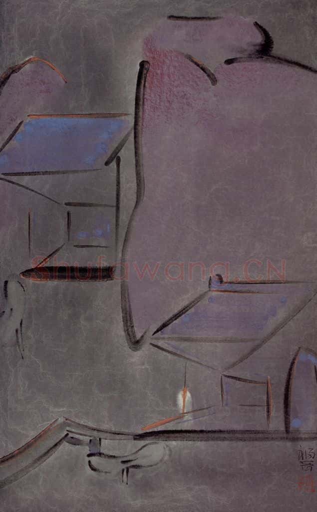 2005年 杨福音《一分素景》书画作品