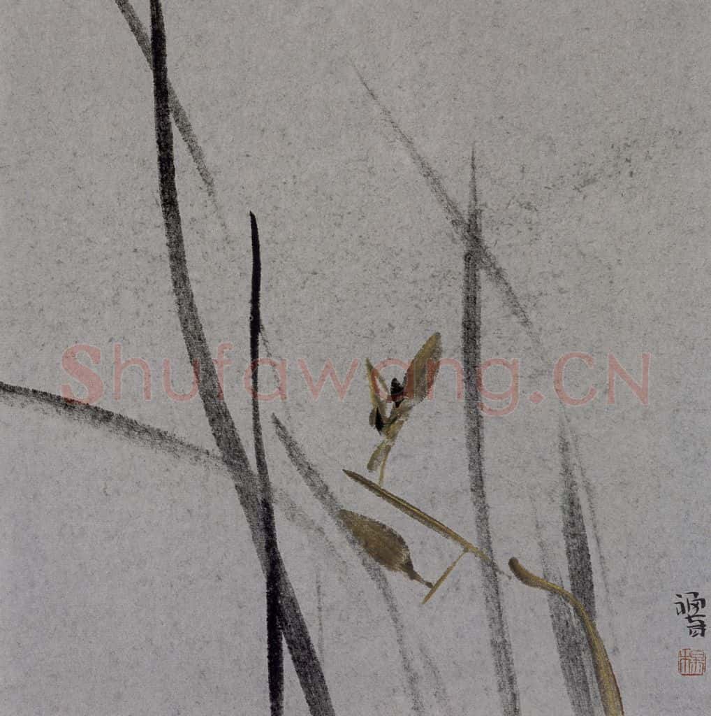 2007年 杨福音《兰花册页》书画作品