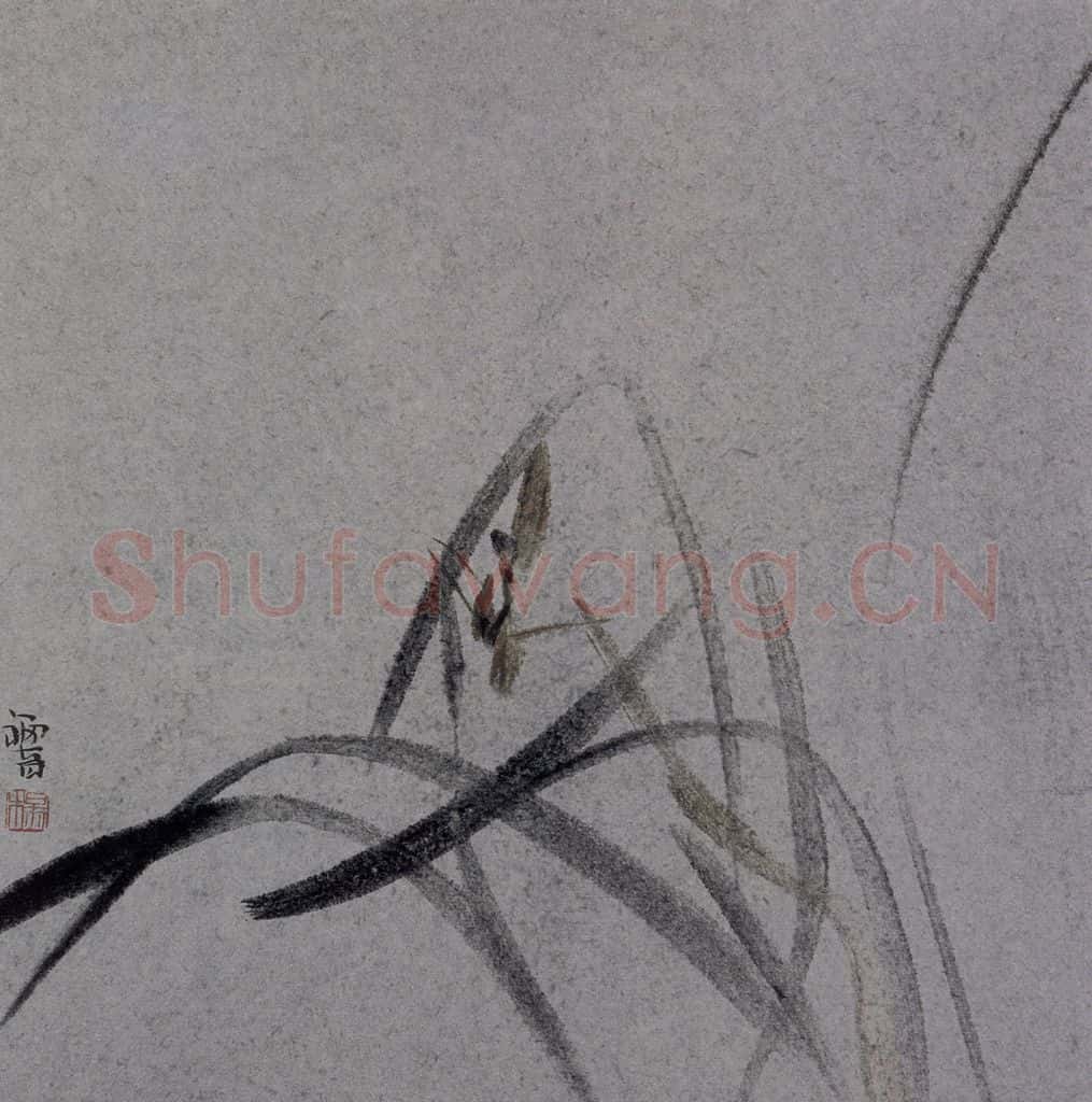 2007年 杨福音《兰花册页》书画作品