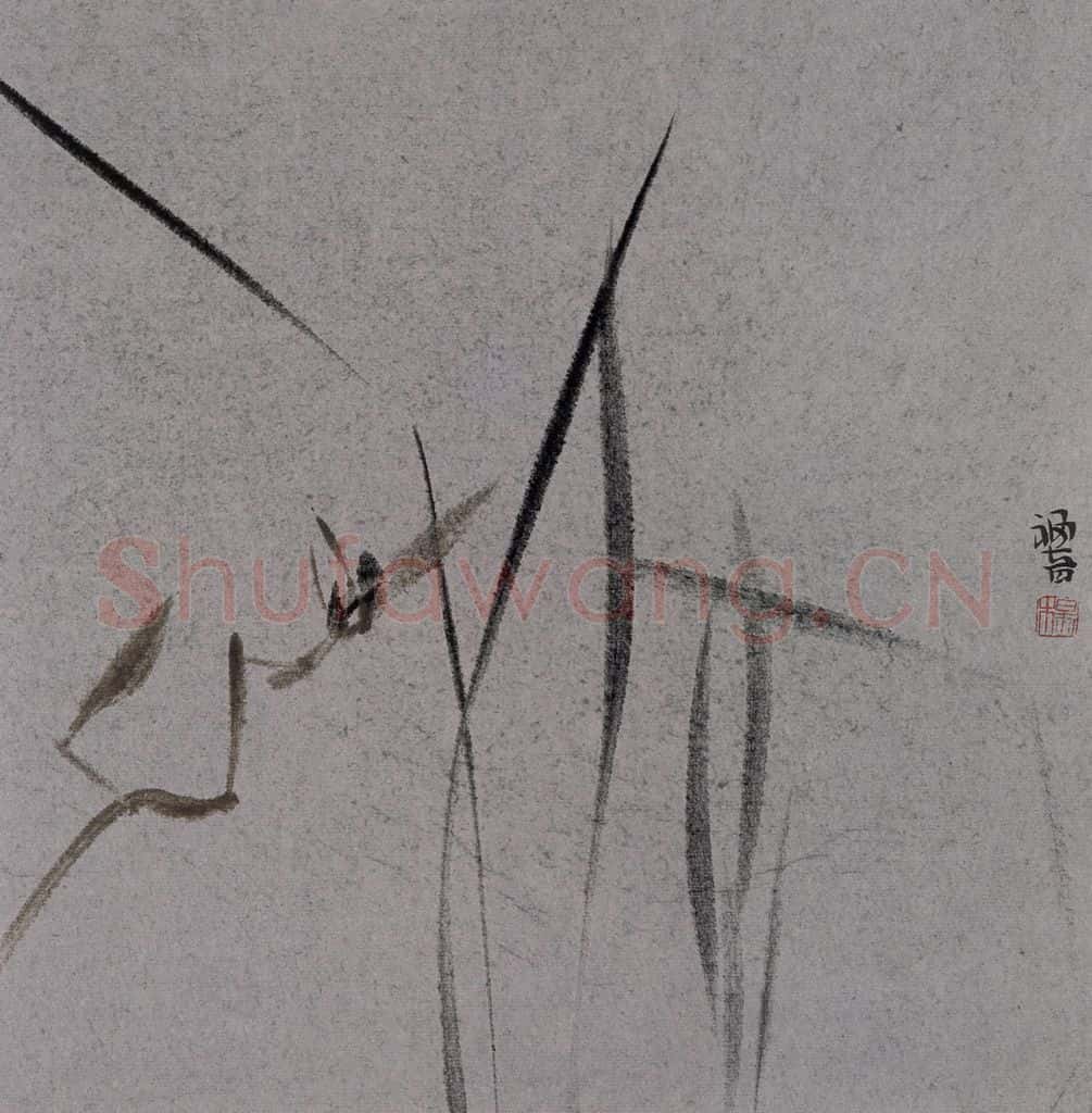 2007年 杨福音《兰花册页》书画作品