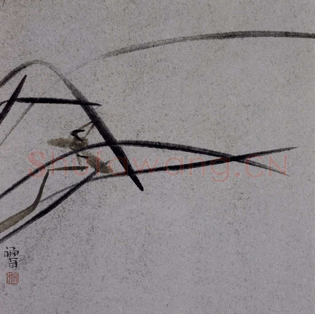 2007年 杨福音《兰花册页》书画作品