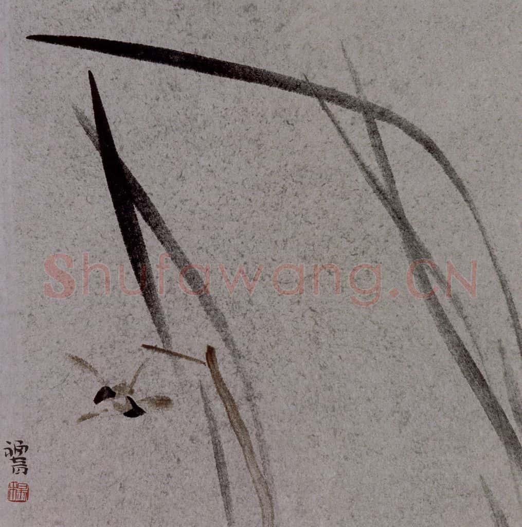2007年 杨福音《兰花册页》书画作品