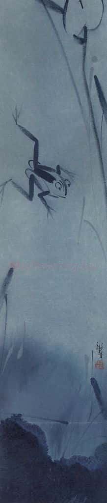2003年 杨福音《荷塘疏雨》书画作品
