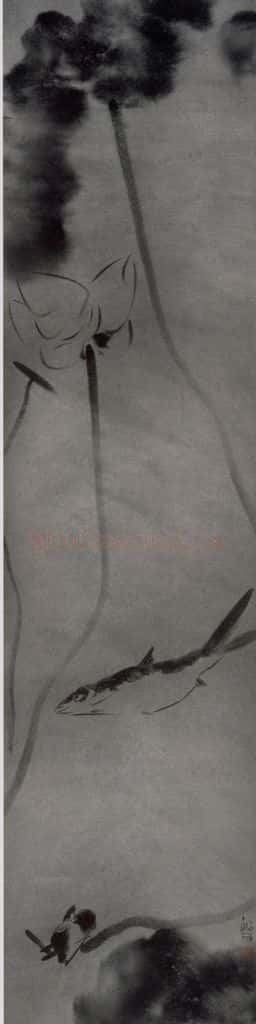 2006年 杨福音《红莲晚照之二》书画作品