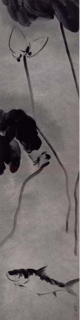 2006年 杨福音《红莲晚照之三》书画作品