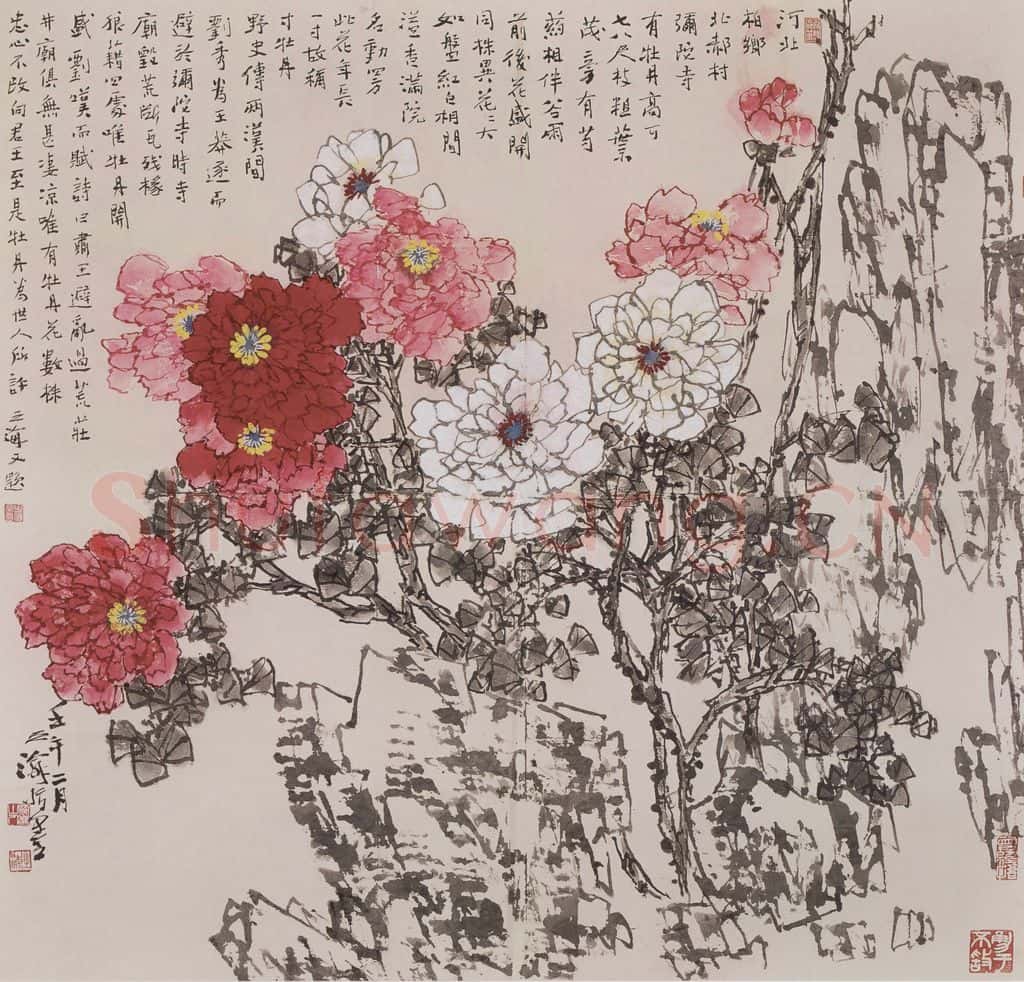 2002年 王之海《柏乡春色》书画作品