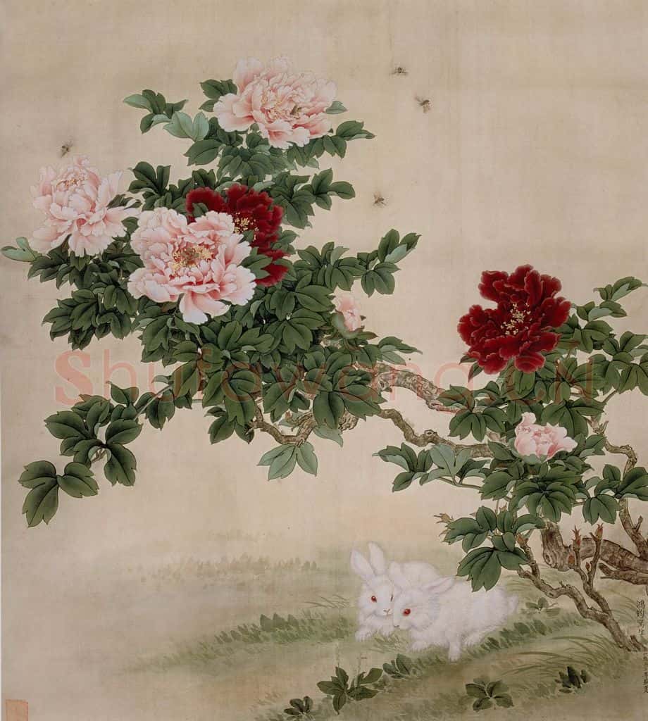 1962年 金鸿钧《国色天香》书画作品