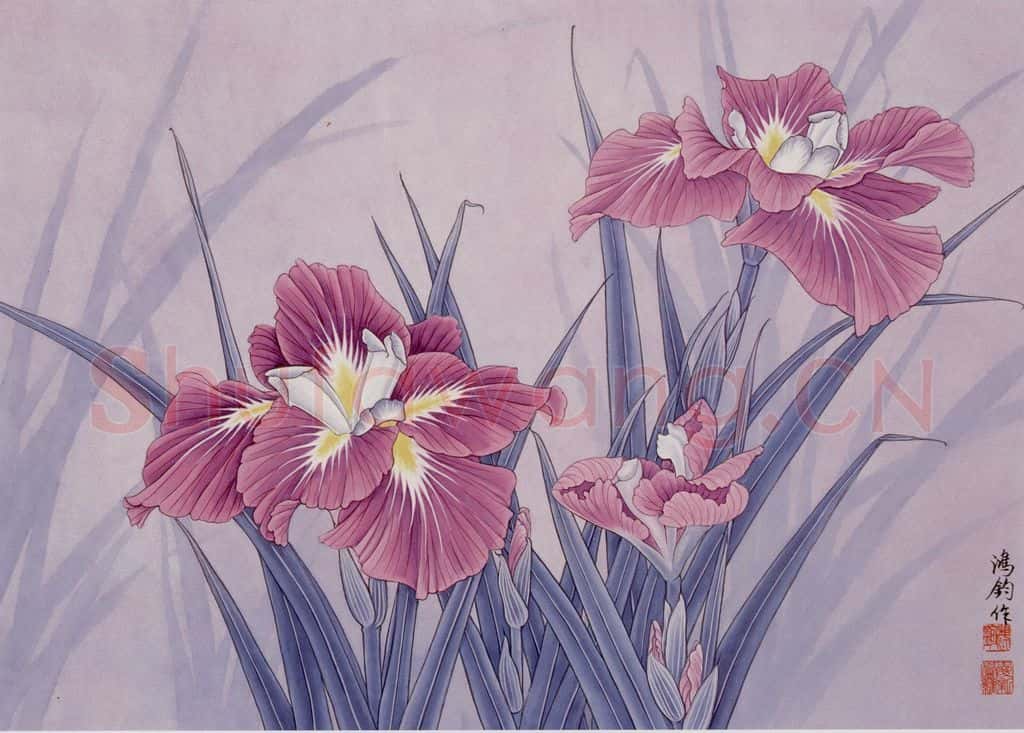 1992年 金鸿钧《紫鸢》书画作品