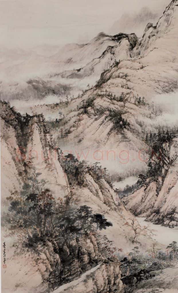董寿平《山水》书画作品