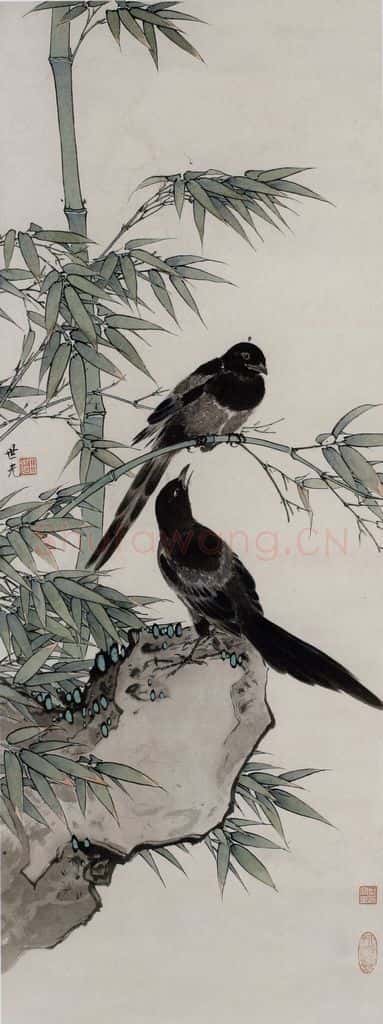  田世光《花鸟》书画作品