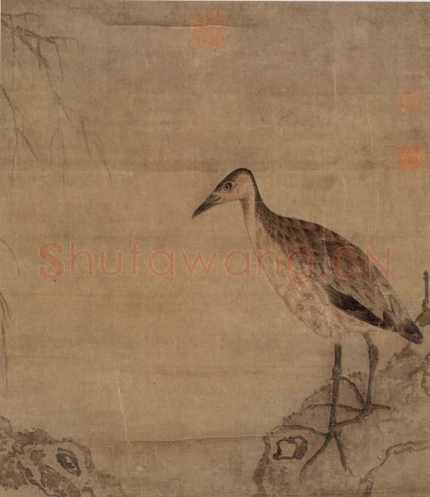 佚名《灵鸟图之1》书画作品