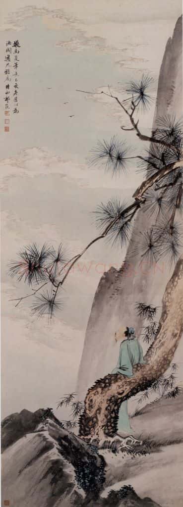 祁崑《仿马夏山水》书画作品