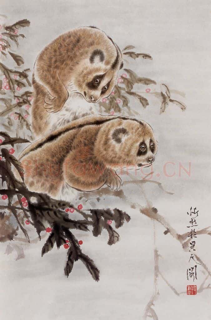 1993年 段忻然《懒猴》书画作品