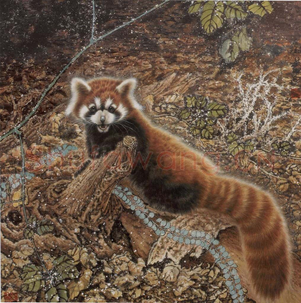 1994年 段忻然《霜寒》书画作品