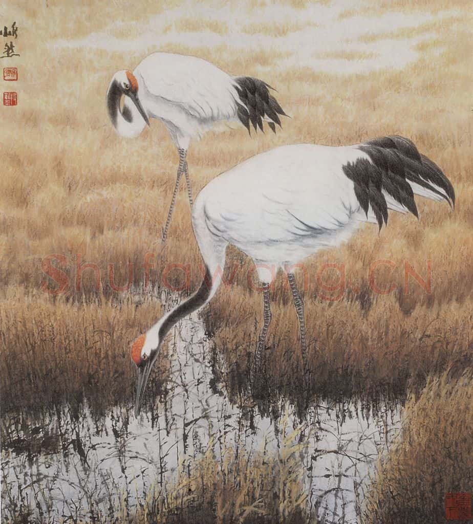 1995年 段忻然《烂漫金秋》书画作品