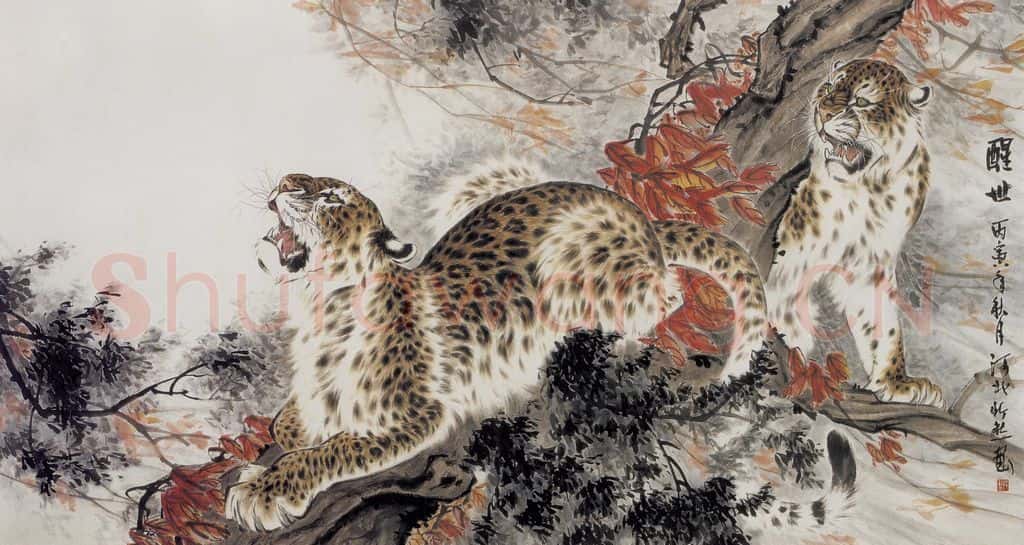 1986年 段忻然《醒世》书画作品
