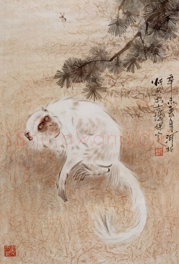 1991年 段忻然《封侯图》书画作品