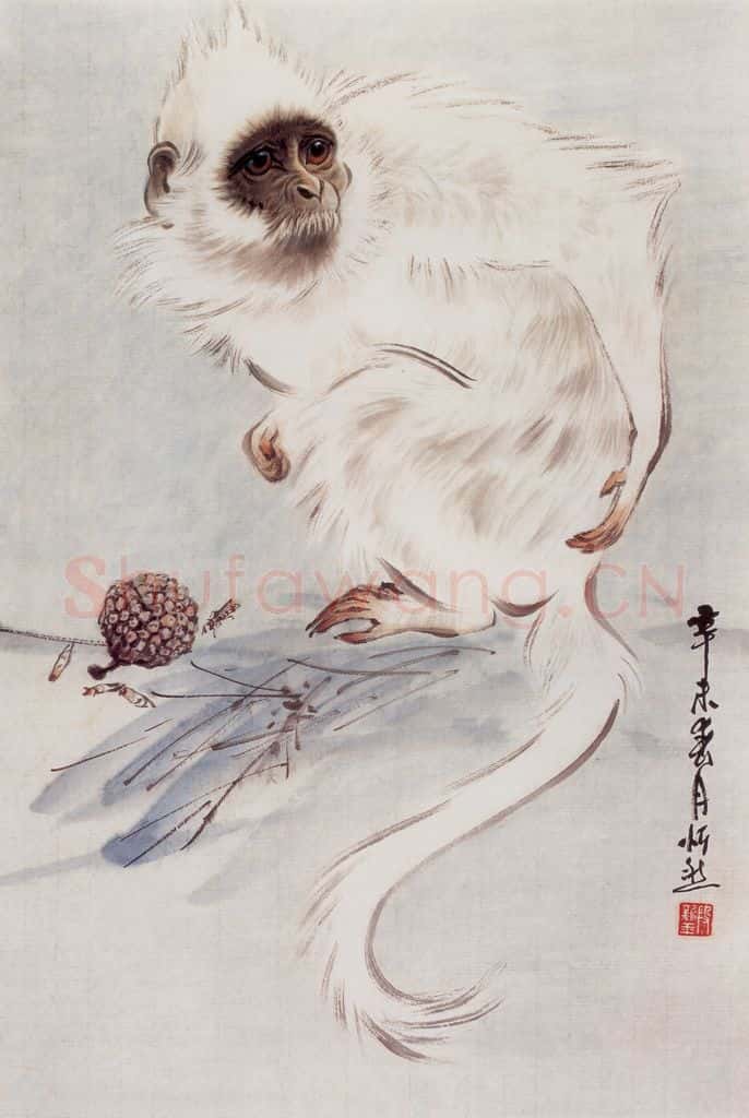 1991年 段忻然《听风》书画作品