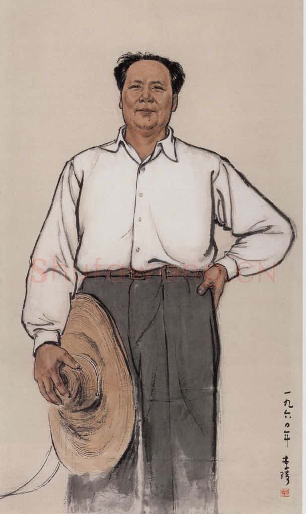 1960年 李琦《主席走遍全国》书画作品