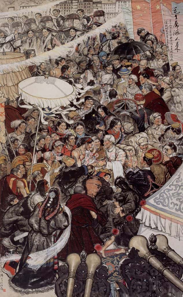 1979年 韩书力《毛主席派人来》书画作品