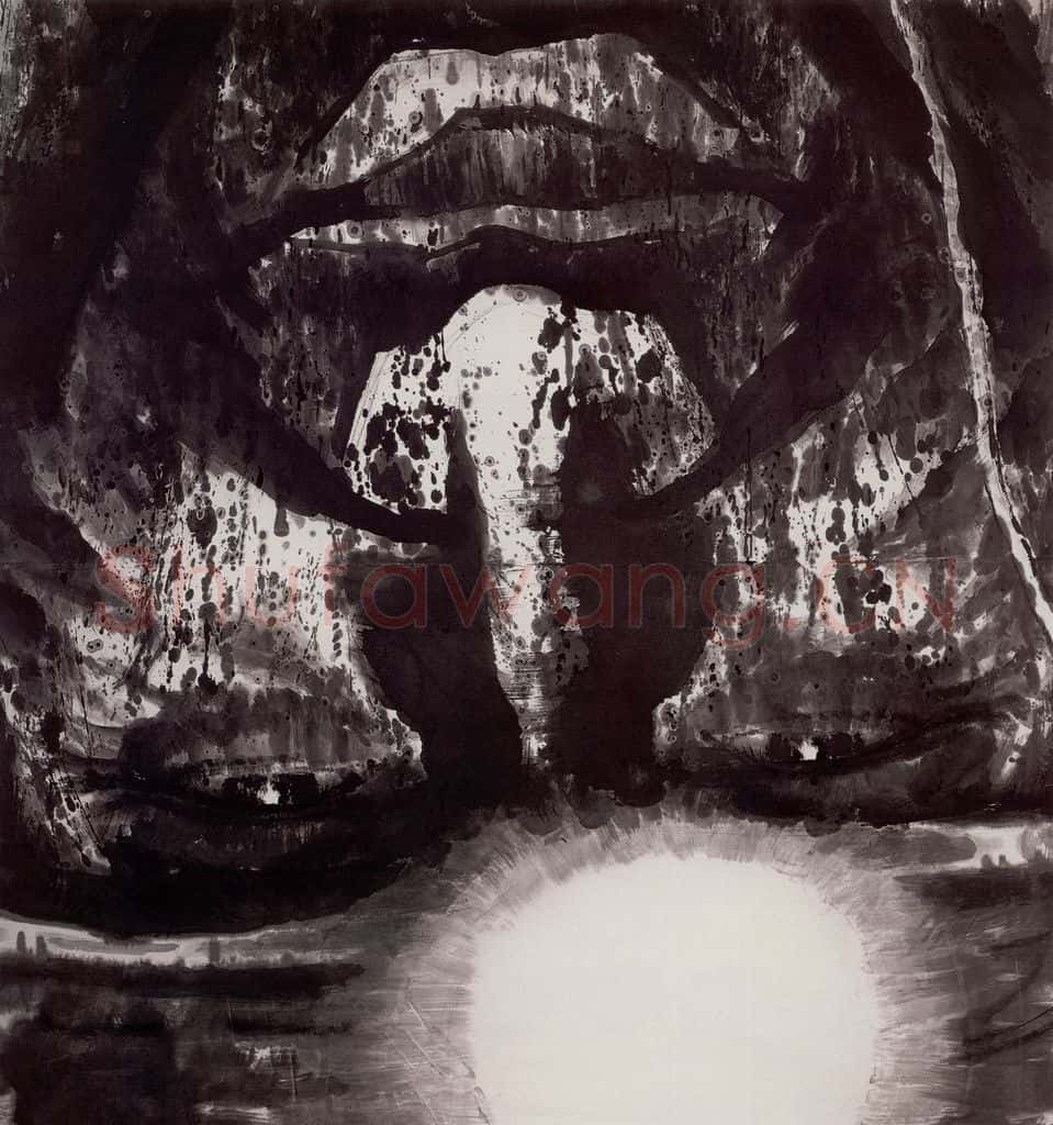 1989年 李延声《山中的太阳》书画作品