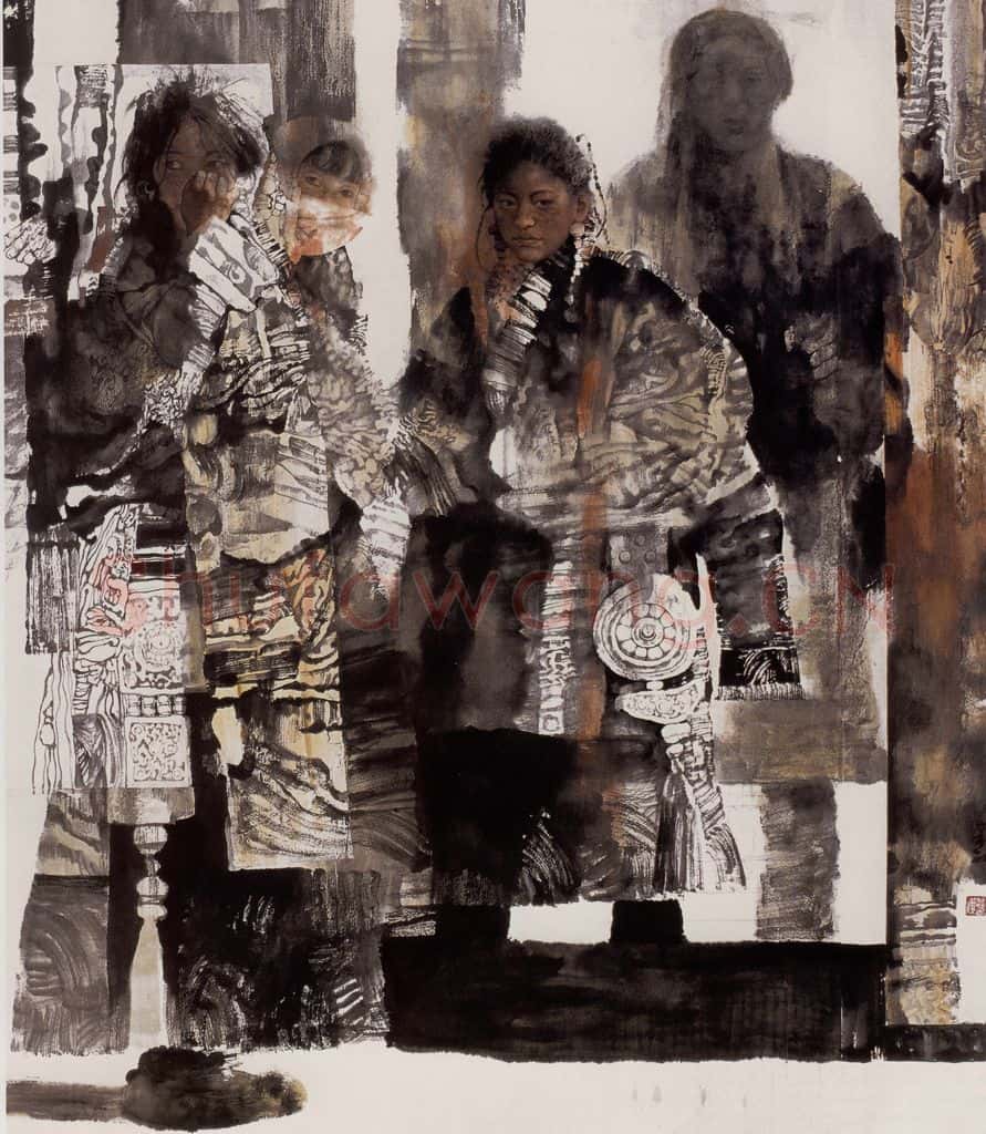 2003年 赵建成《西部放歌-灵光》书画作品