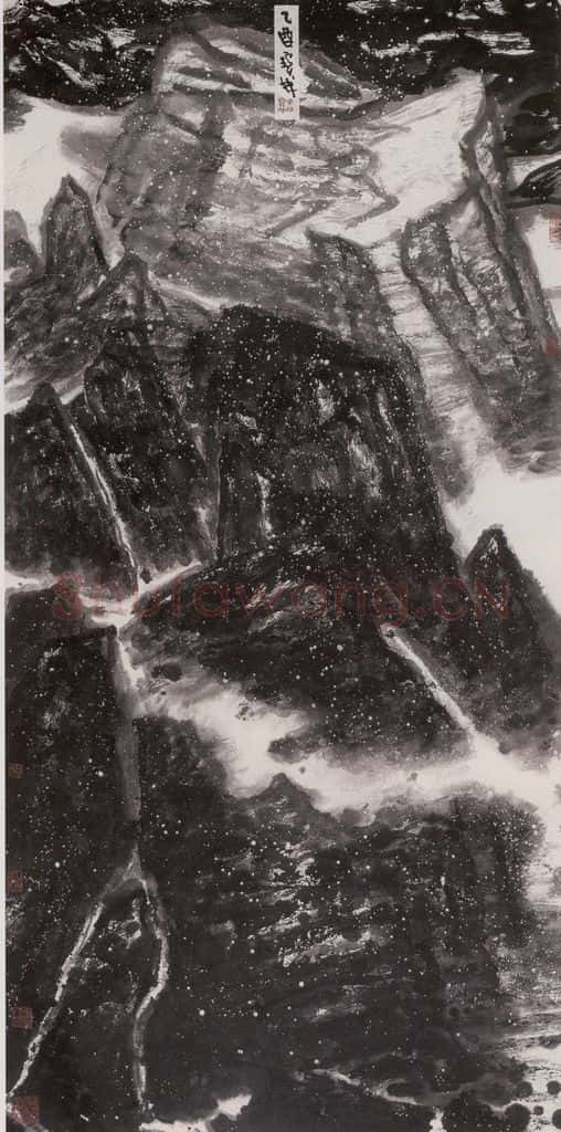 2005年 李宝林《大山回响》书画作品