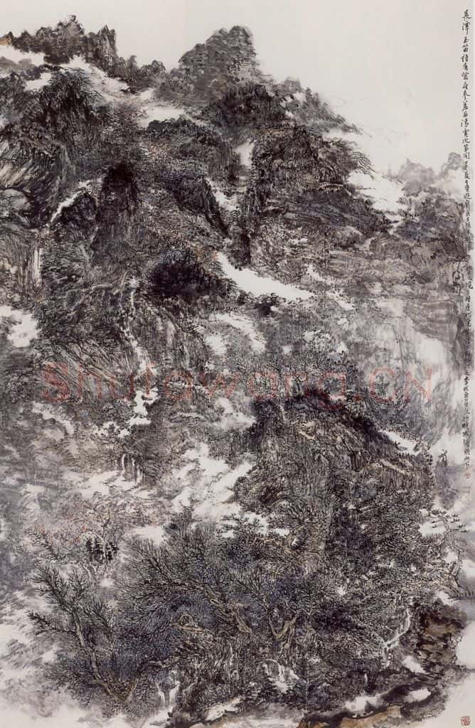 2007年 李照东《长潭玉笛》书画作品