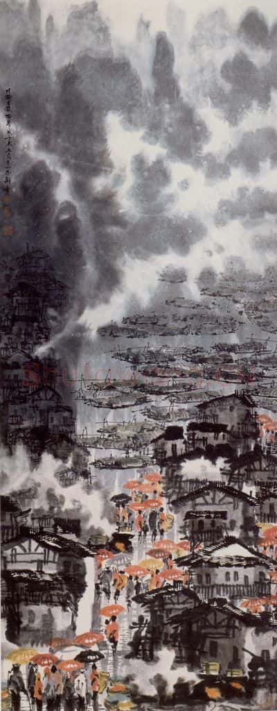 2008年 徐希《川渝古镇》书画作品