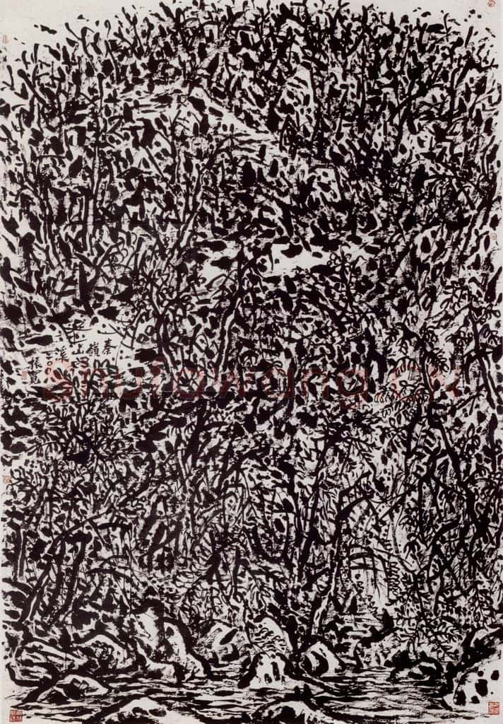 2008年 崔振宽《秦岭山溪》书画作品