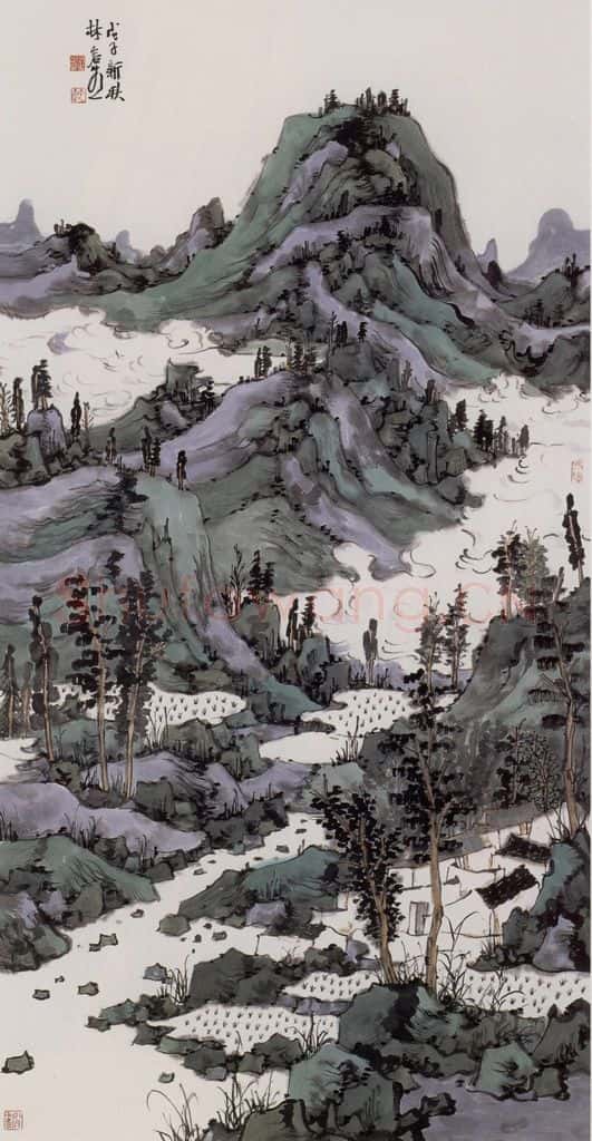 2008年 林容生《云水自在》书画作品