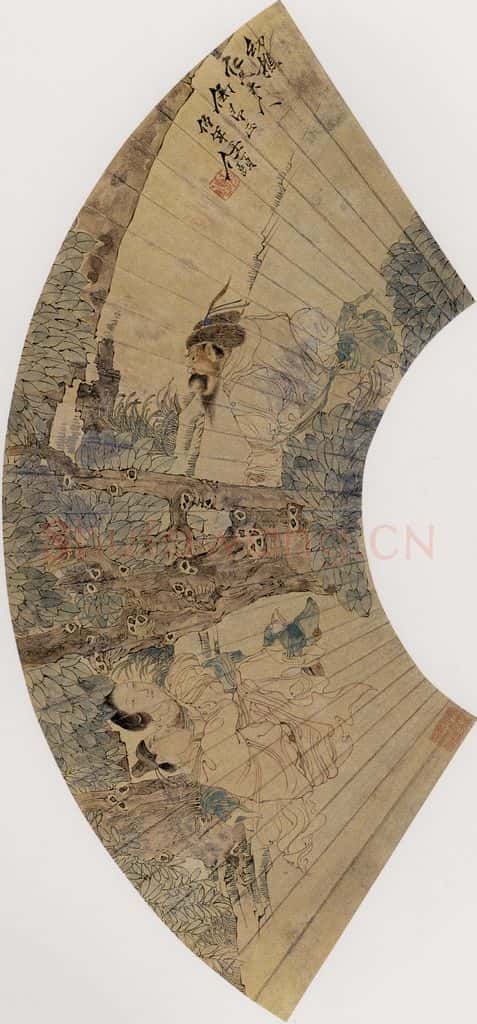 约19世纪70年代中期 任伯年《花鸟人物集锦册十二开》书画作品