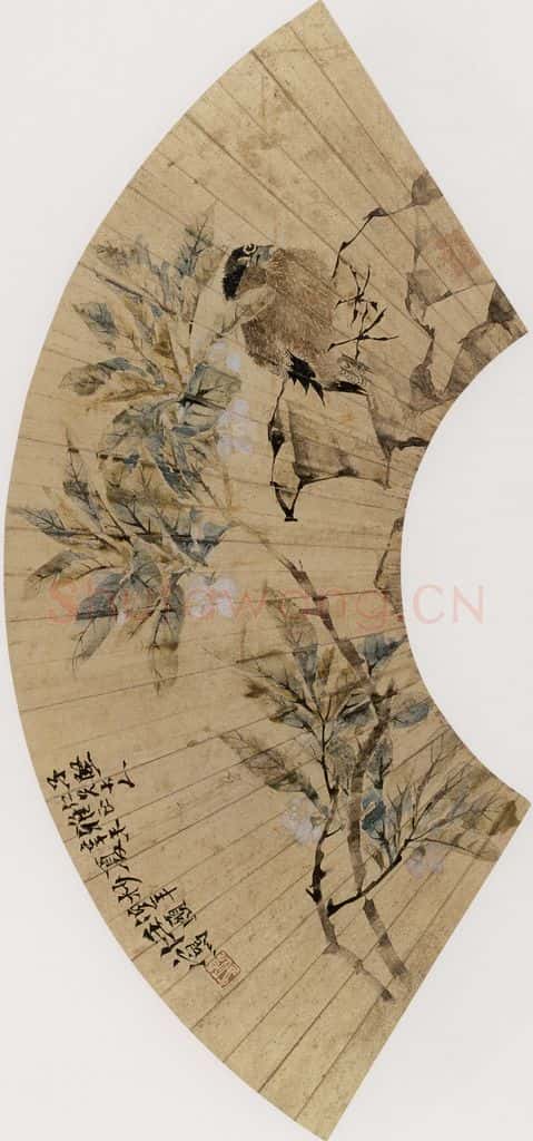 1871年 任伯年《花鸟人物集锦册十二开》书画作品