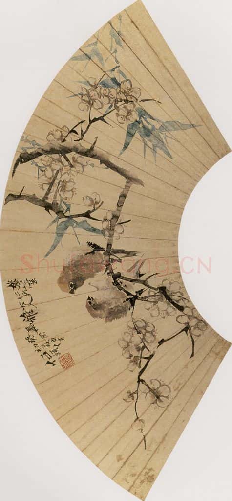1873年 任伯年《花鸟人物集锦册十二开》书画作品