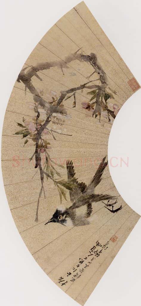 1883年 任伯年《花鸟人物集锦册十二开》书画作品